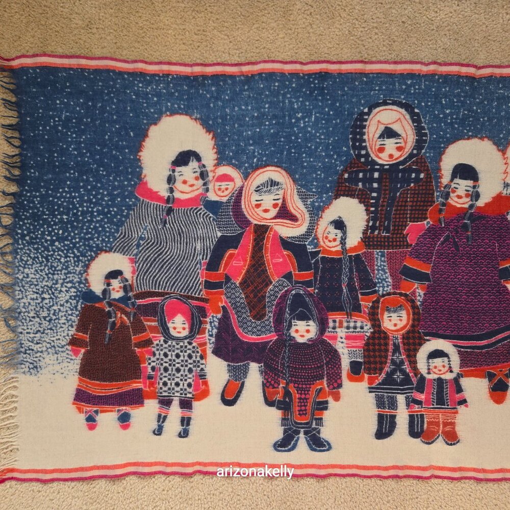 Inouitoosh Inuit Wool Silk Scarf - Picture 3 of 11